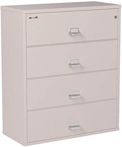 Fireking 4-Drawer Fireproof Lateral File Cabinet, Platinum