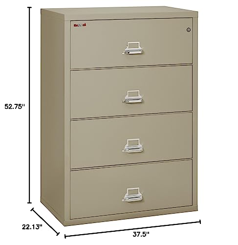 FireKing Lateral 4 Drawer Legal and Letter Fire Safe File Cabinet