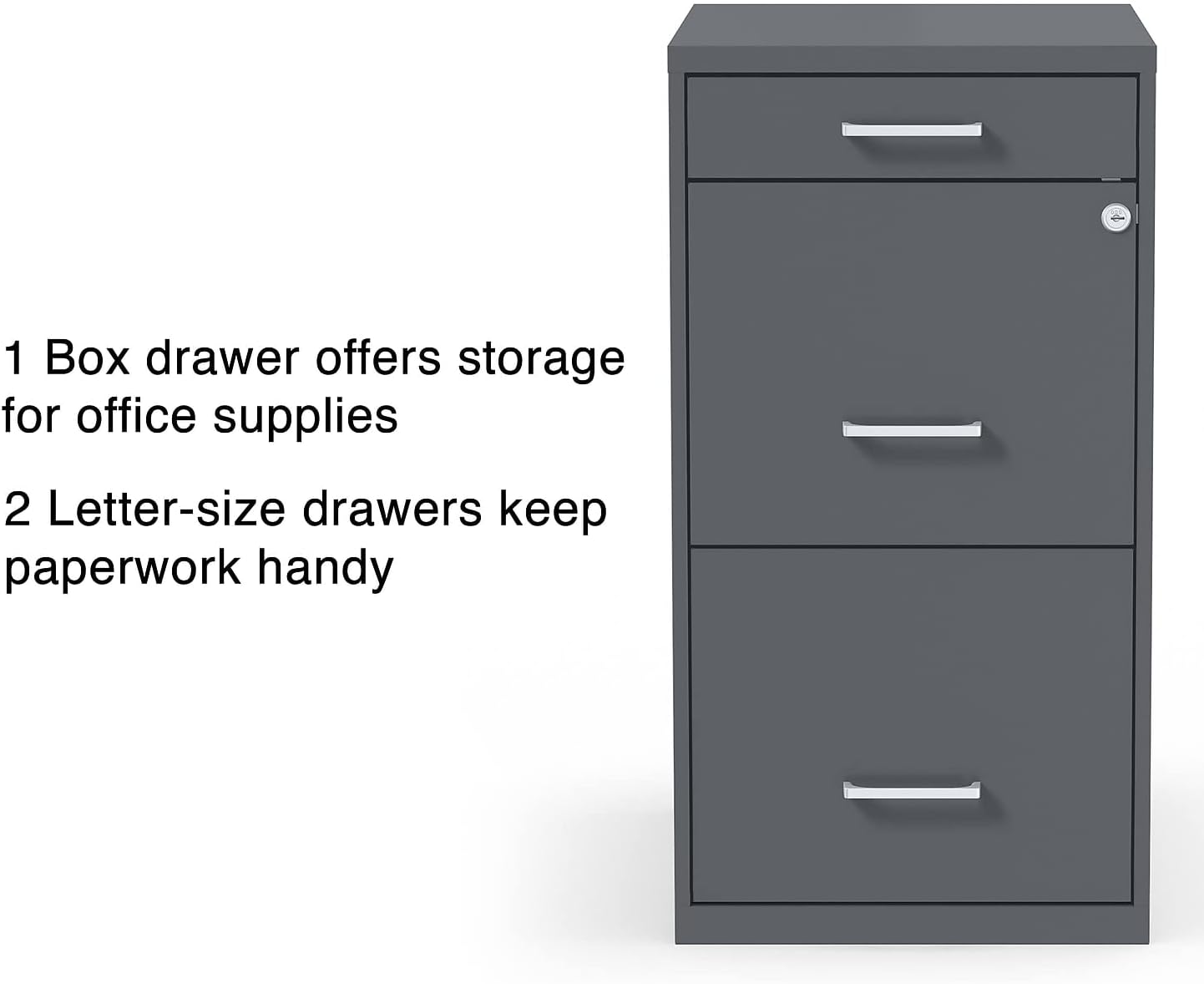 STAPLES 3-Drawer Vertical File Cabinet, Letter Size Documents