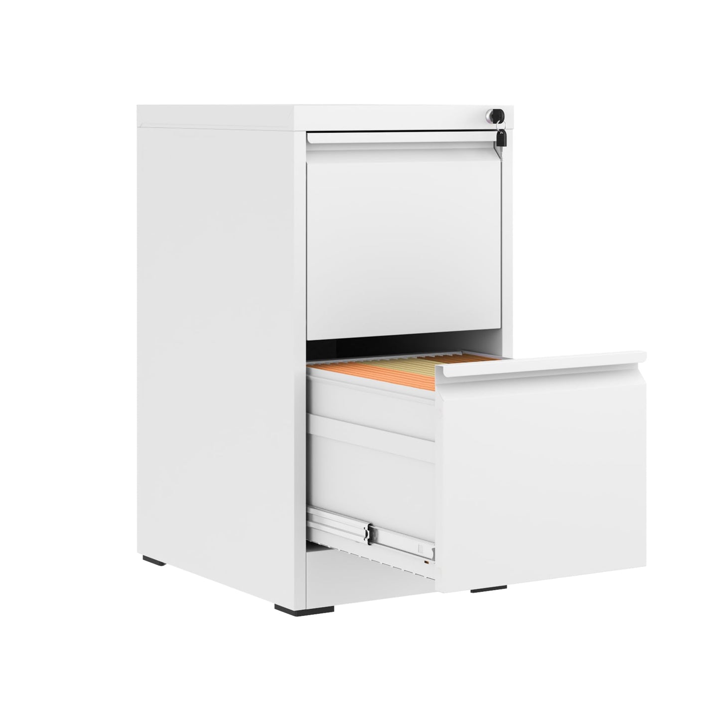 4-Drawer Metal Locking File Cabinet, Black, Vertical