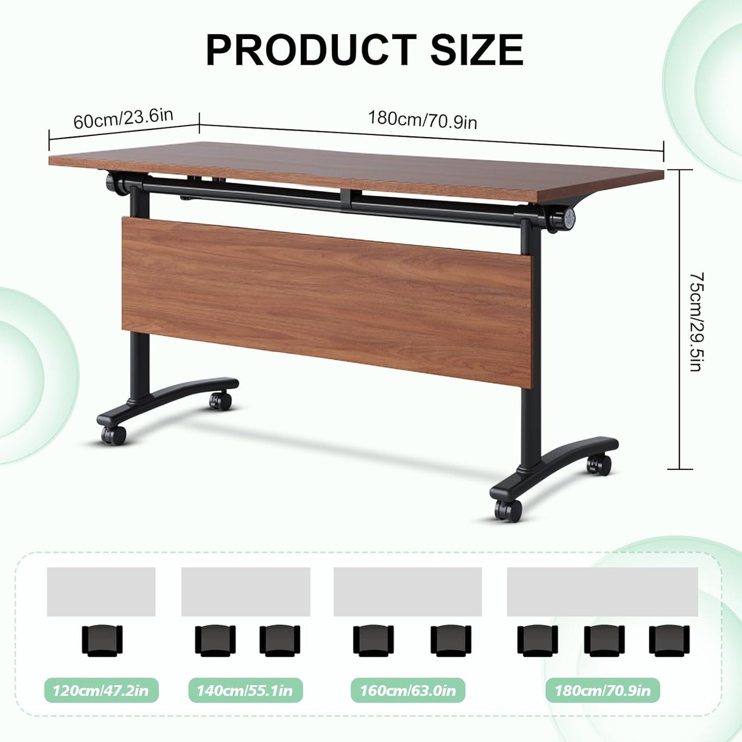 Conference Tables,Folding Conference Table Flip Top Mobile Training Tables