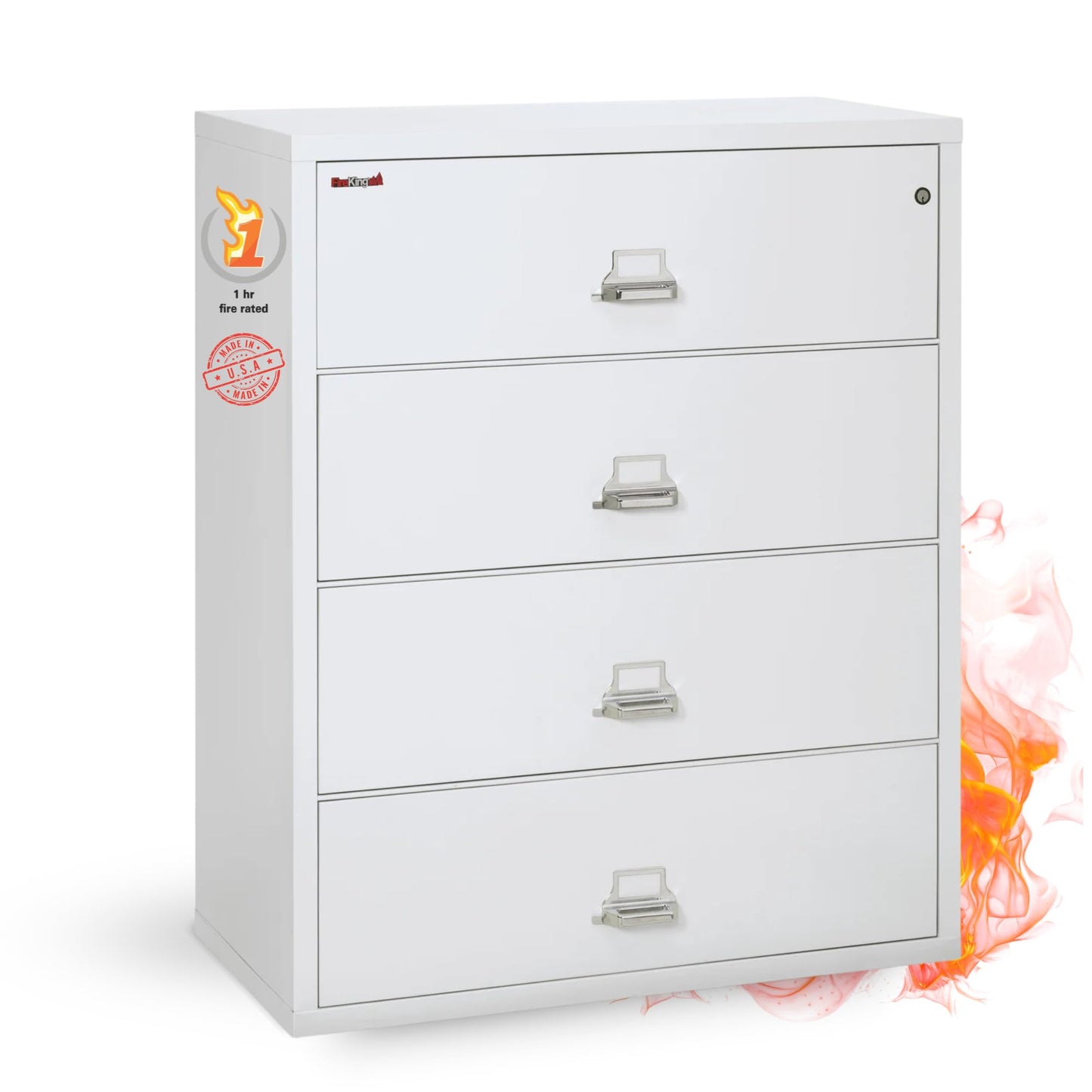 FireKing Lateral 4 Drawer Legal and Letter Fire Safe File Cabinet