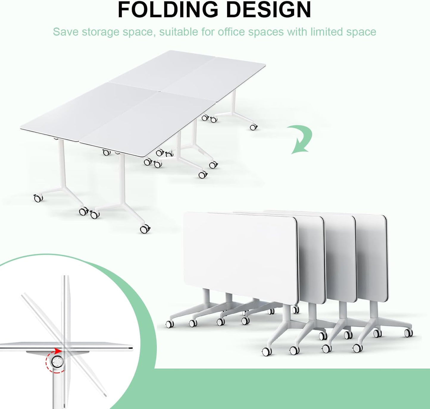 Conference Tables,Folding Conference Table Flip Top Mobile Training Tables