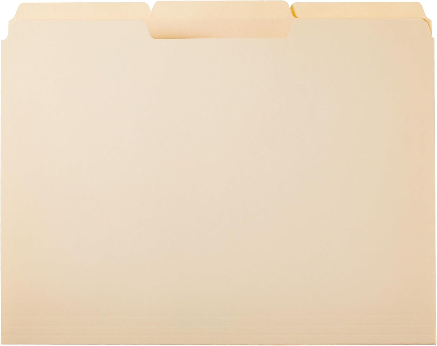 Amazon Basics File Folders with Tabs for Filing, 1/3-Cut Tab