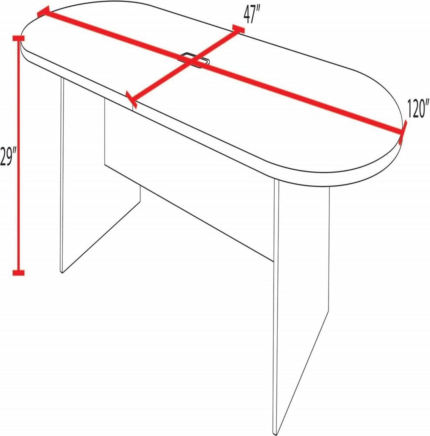 Regency Legacy Racetrack Conference Table with Tabletop