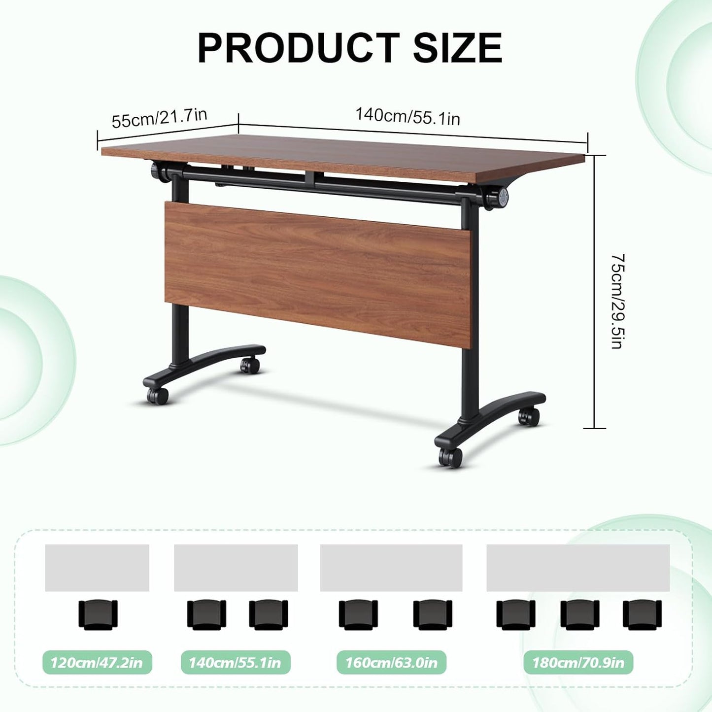 Conference Tables,Folding Conference Table Flip Top Mobile Training Tables
