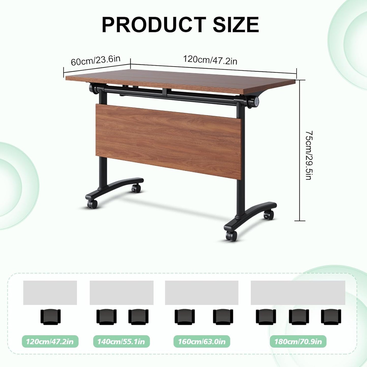 Conference Tables,Folding Conference Table Flip Top Mobile Training Tables
