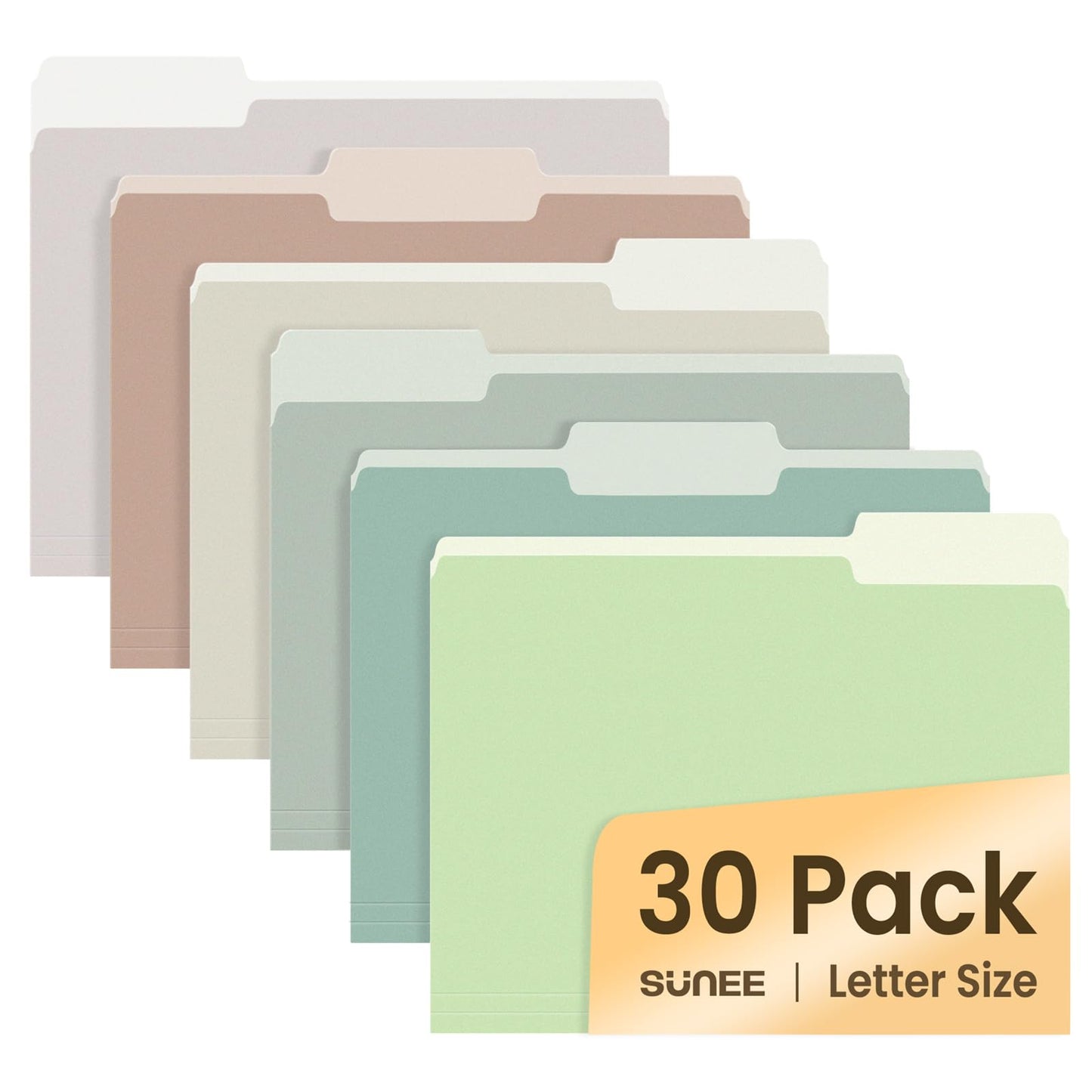 SUNEE File Folders, 30 Pack Manilla Folders 8.5 x 11