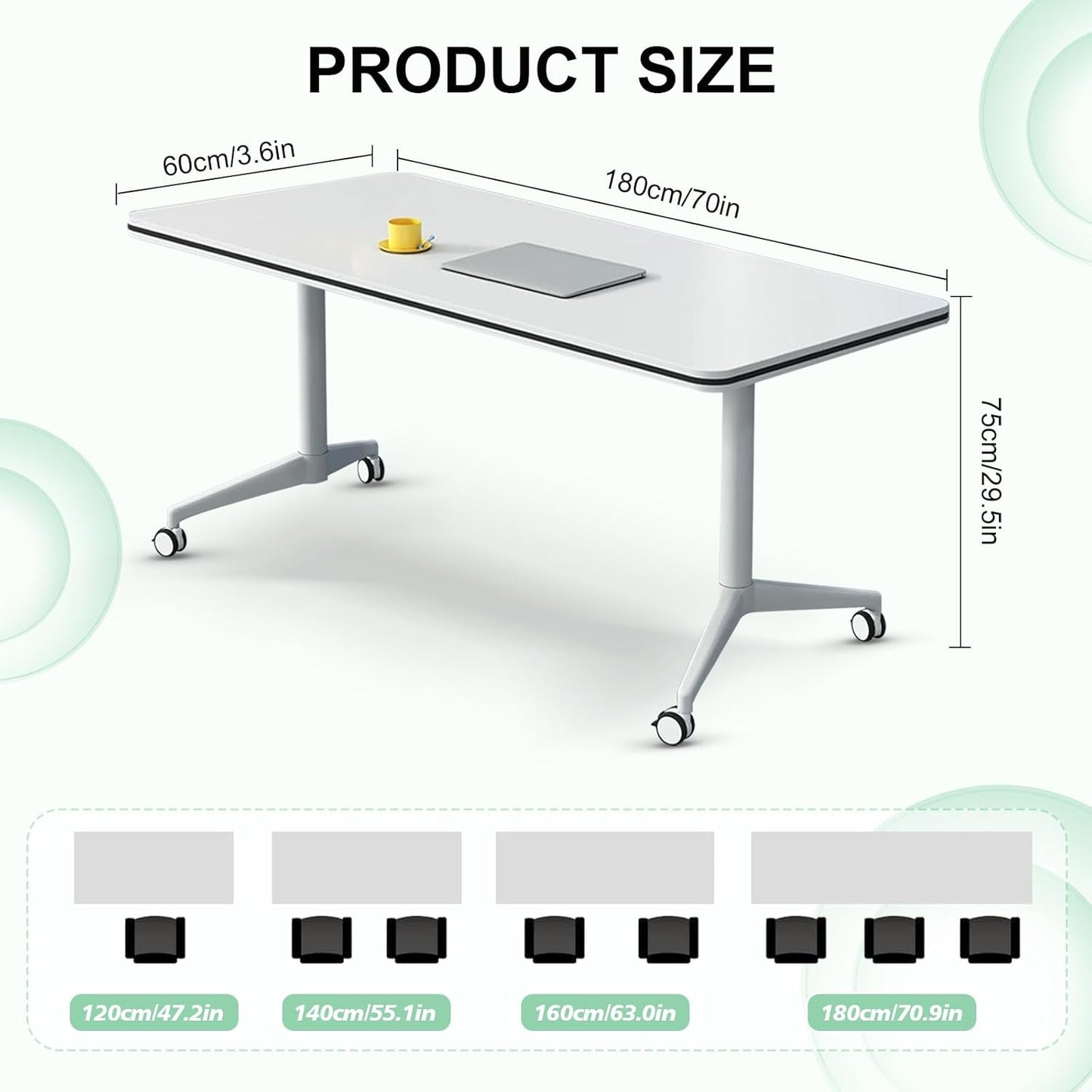 Conference Tables,Folding Conference Table Flip Top Mobile Training Tables
