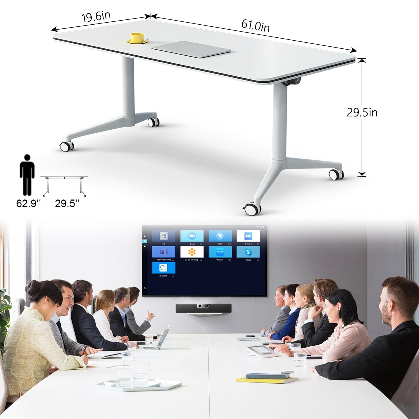 Mobile Folding Conference Table