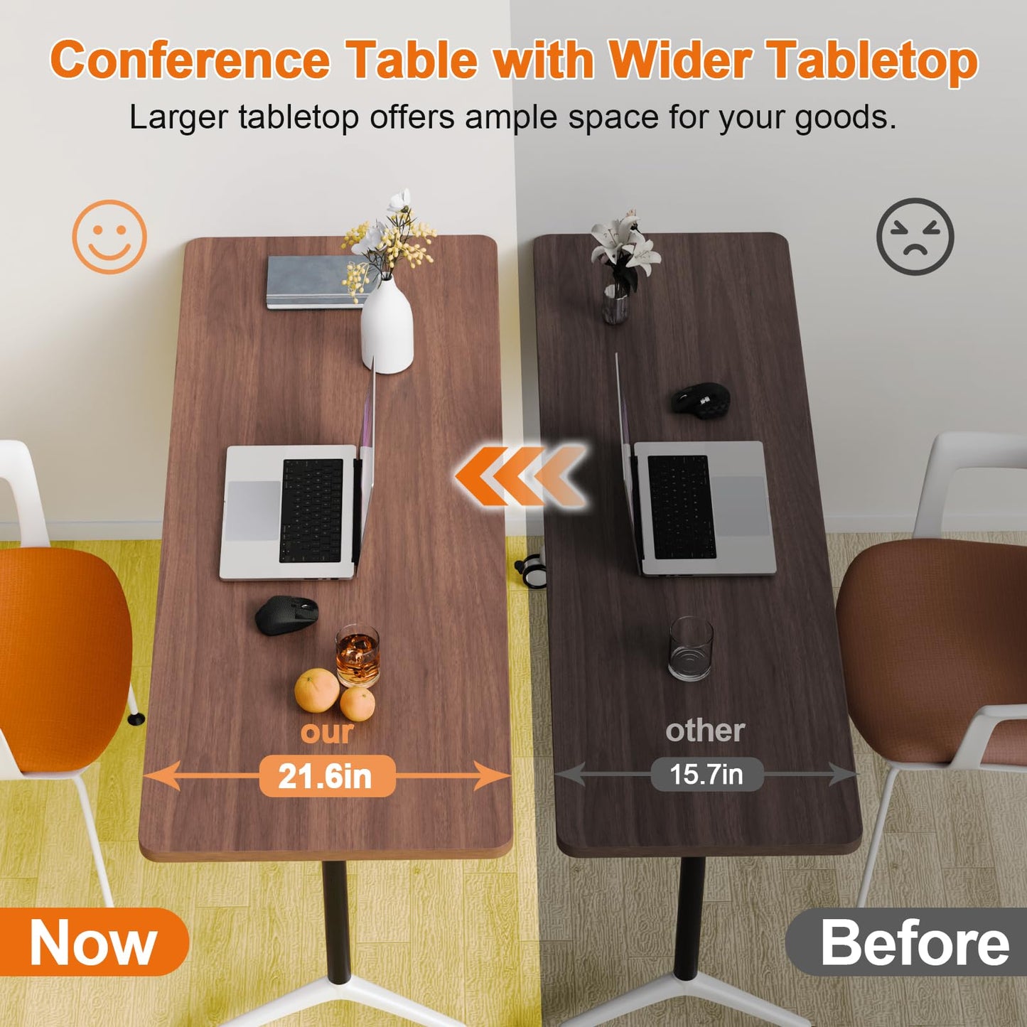Folding Walnut Conference Table