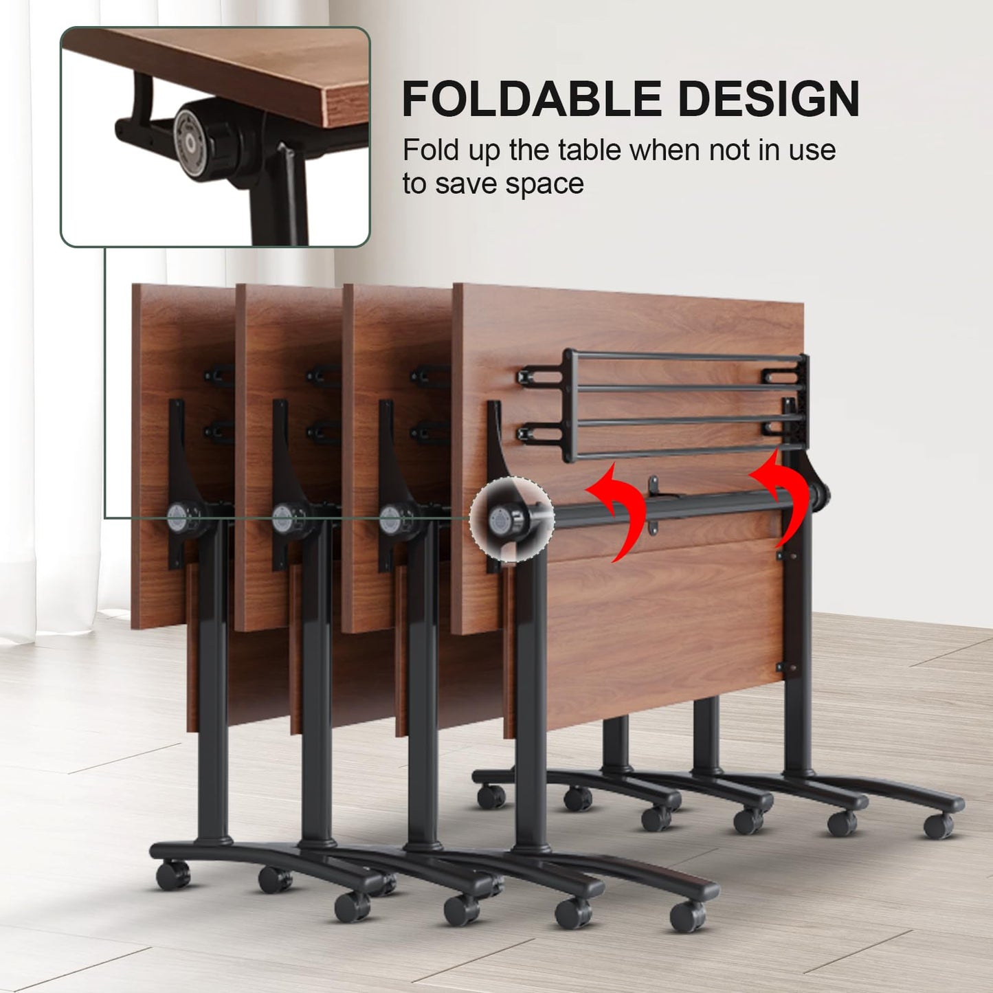 4 Pack Folding Conference Table Conference Room Table Meeting Table