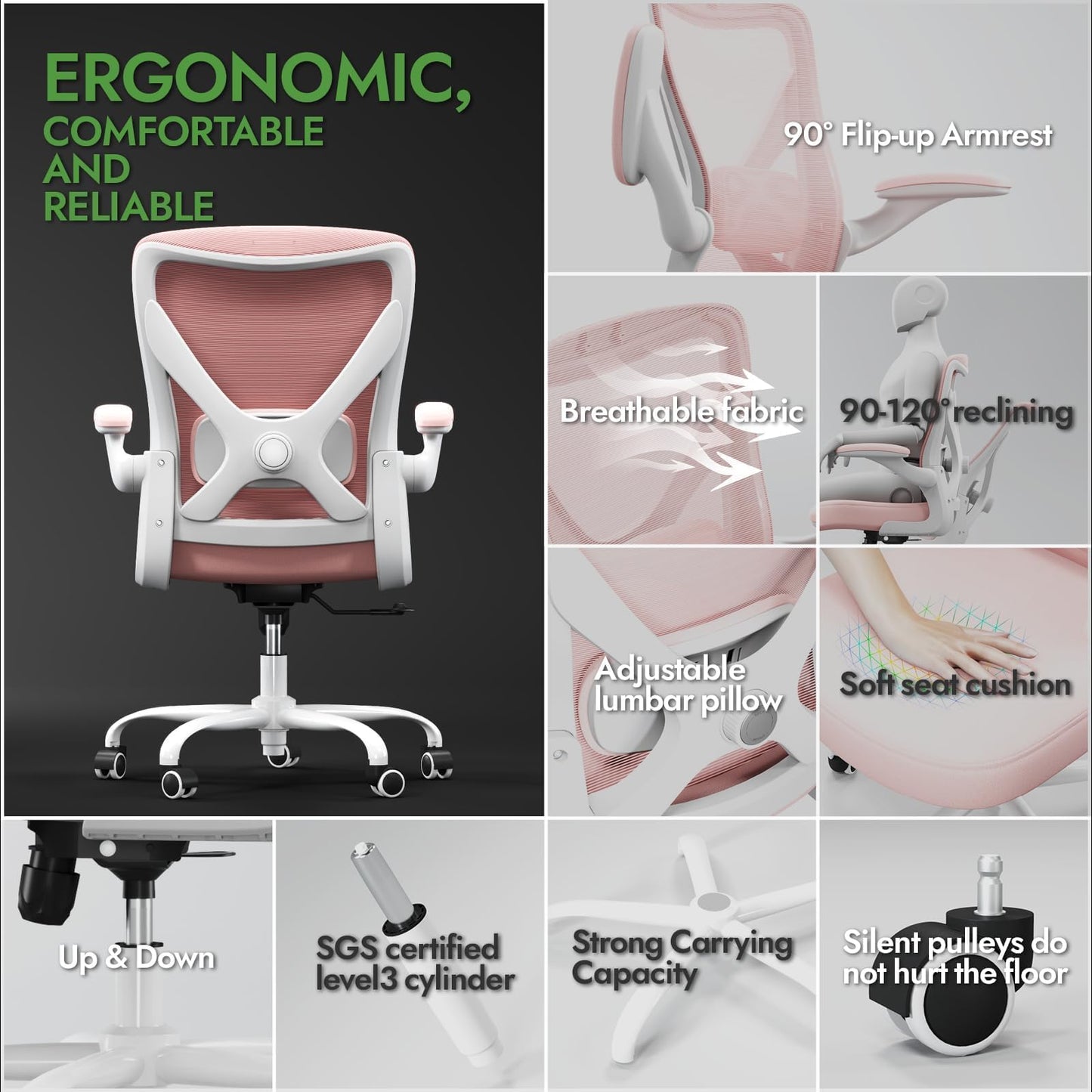 X-Shaped Ergonomic Office Chair