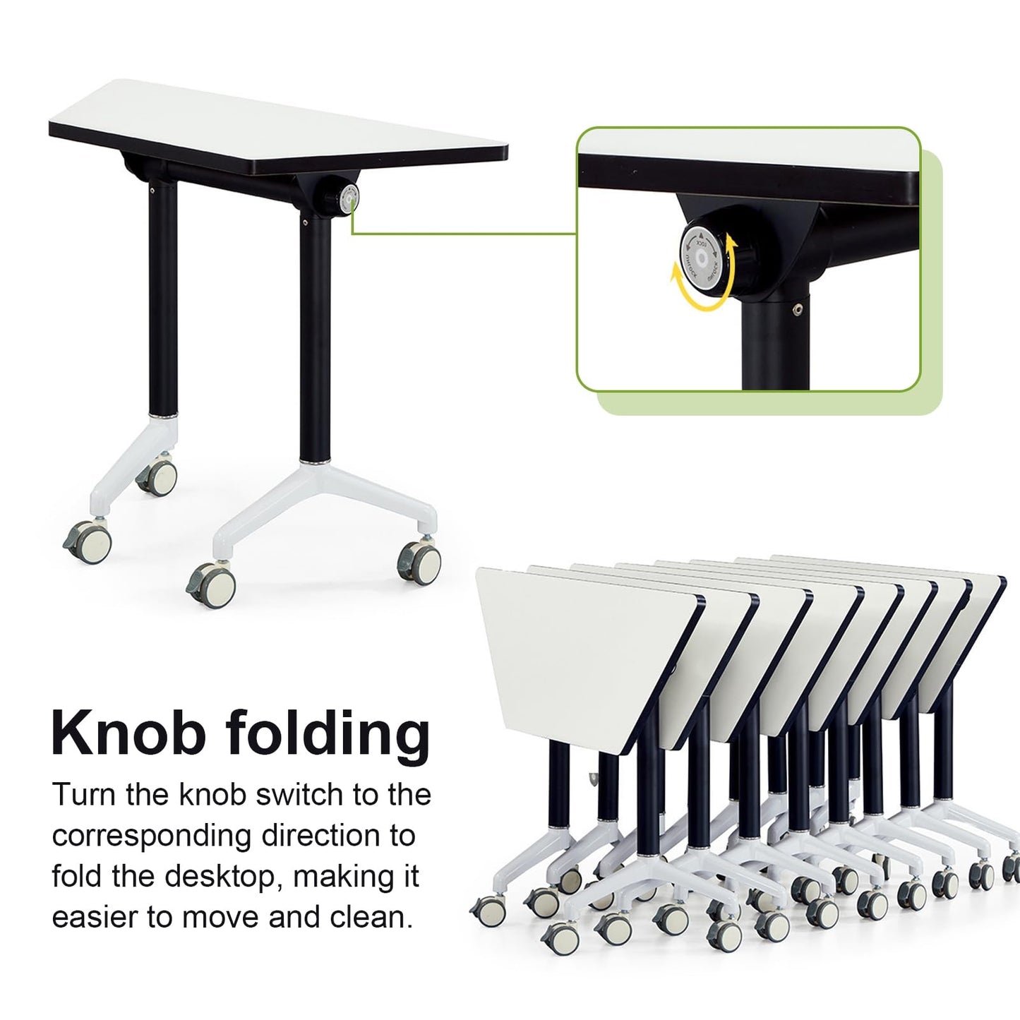 4 Pack Folding Conference Table Conference Room Table Meeting Table