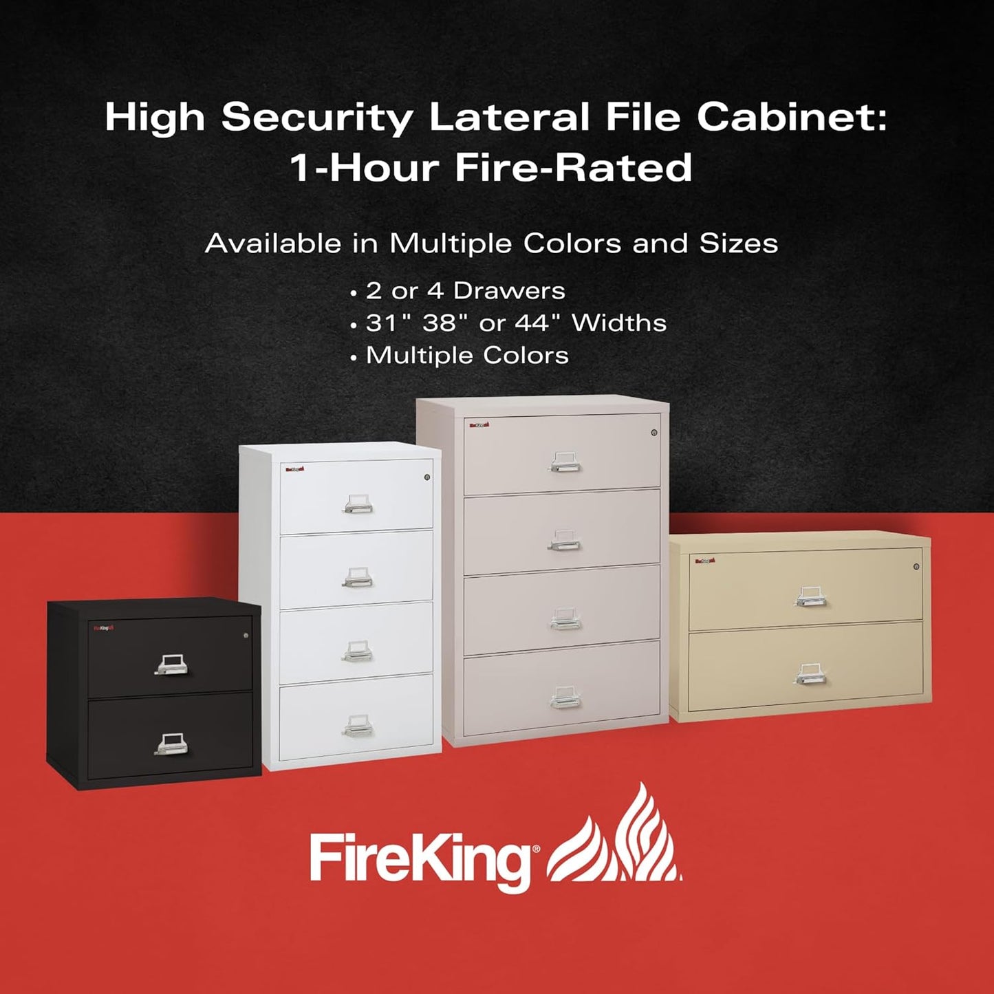 Fireking Fireproof Lateral File Cabinet (4 Drawers