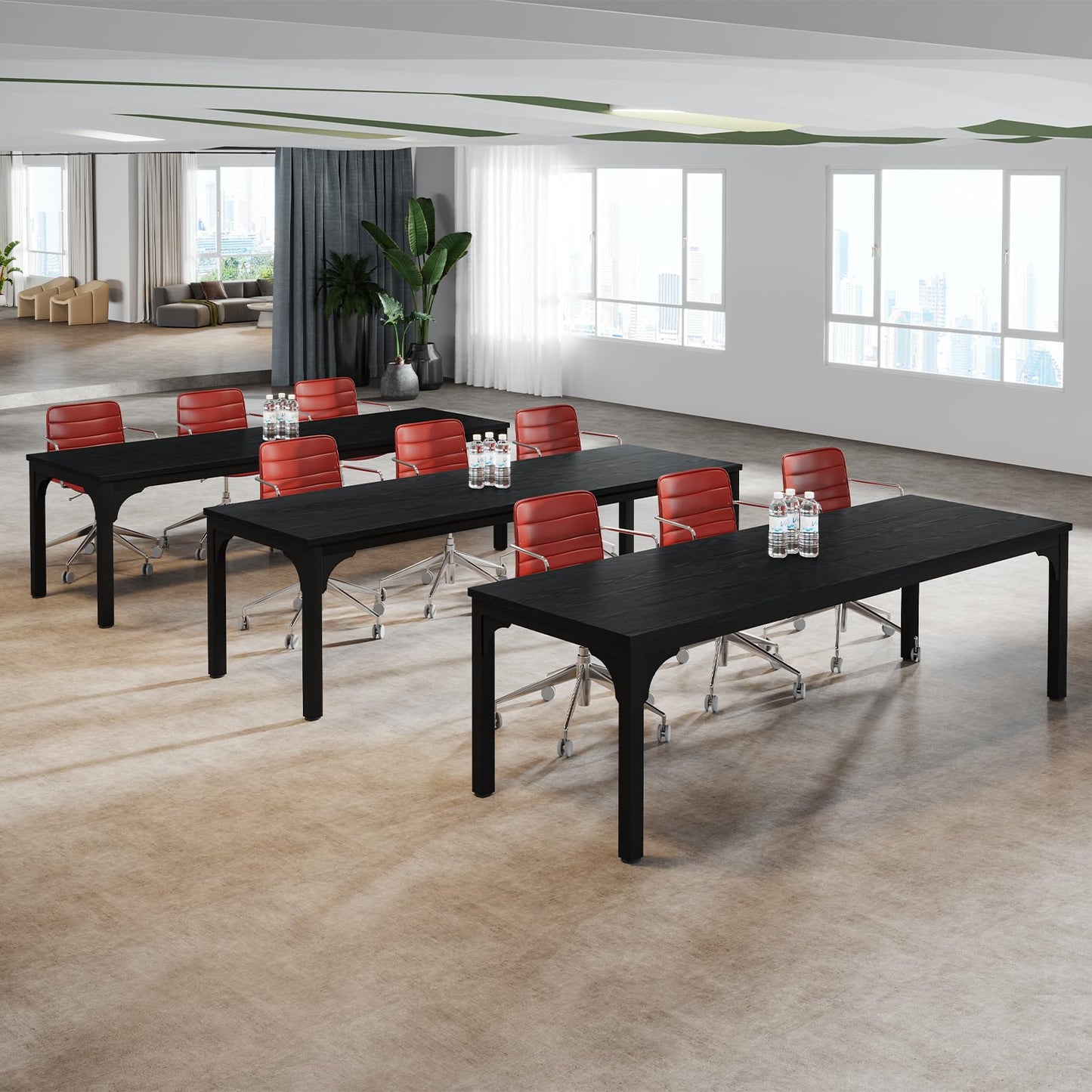 13FT Conference Table, Super Sturdy Large Rectangle Meeting Seminar Table