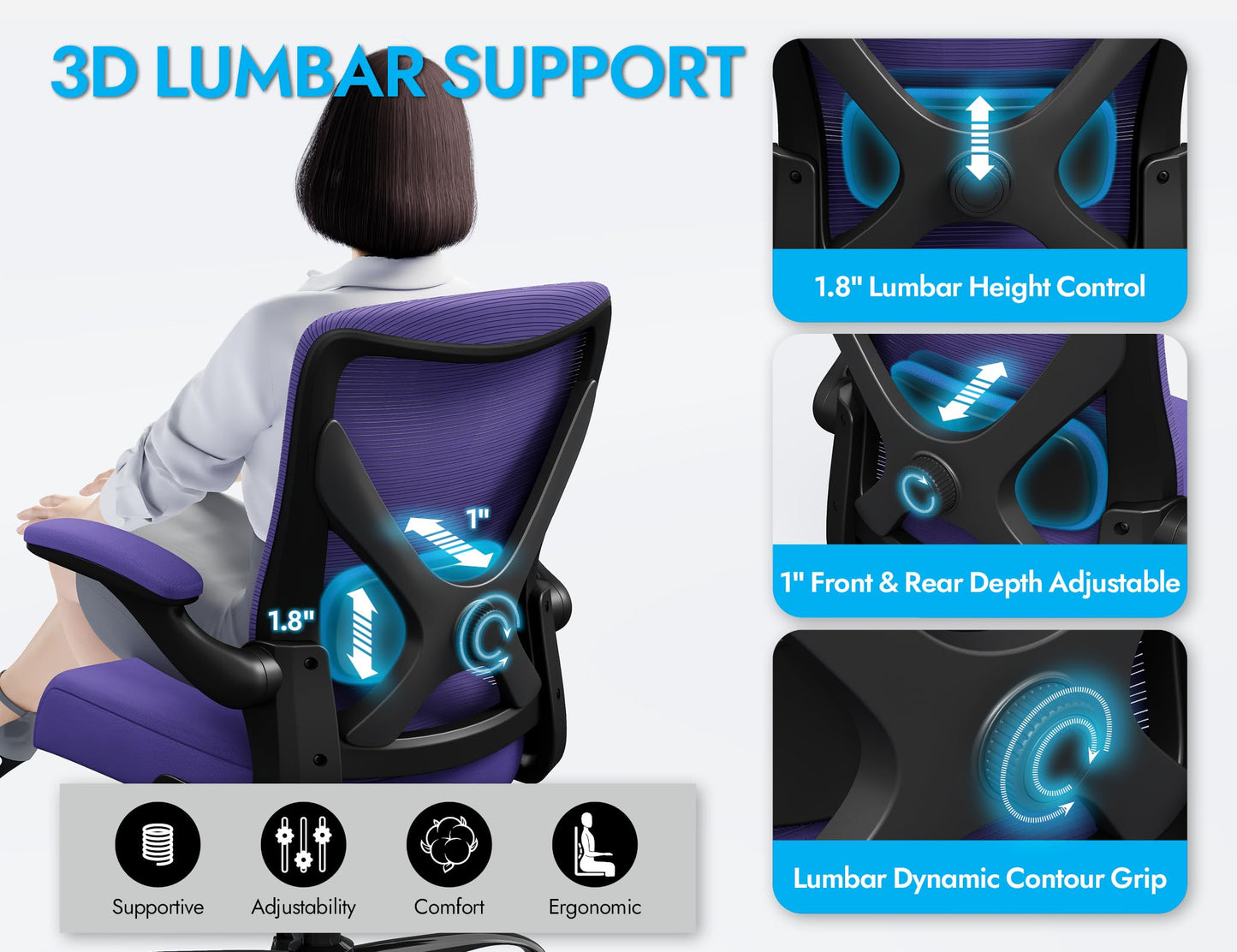 X-Shaped Ergonomic Office Chair