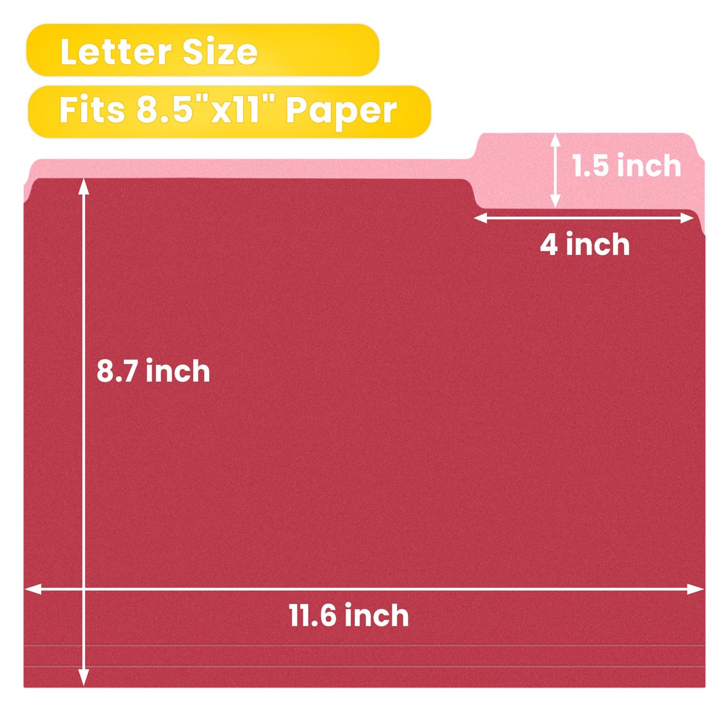 SUNEE File Folders, 30 Pack Manilla Folders 8.5 x 11