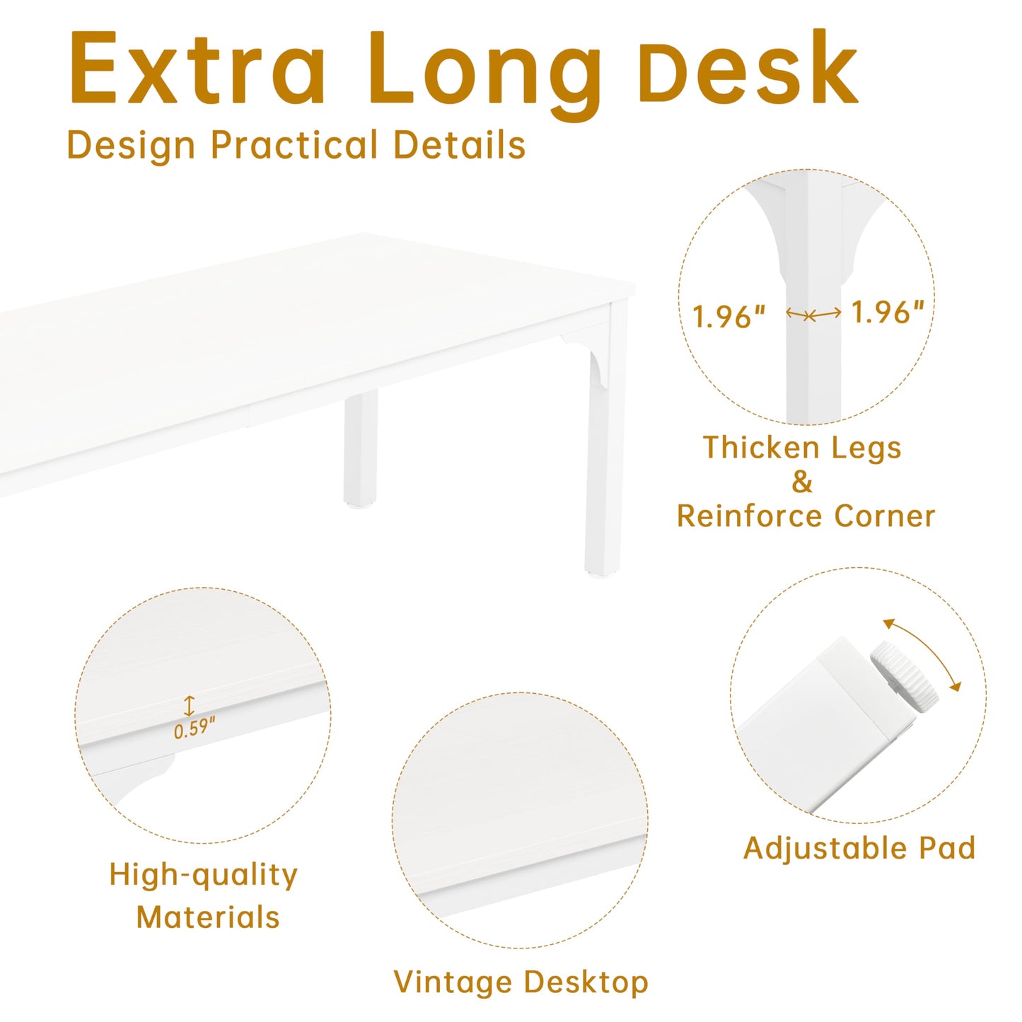 13FT Conference Table, Super Sturdy Large Rectangle Meeting Seminar Table