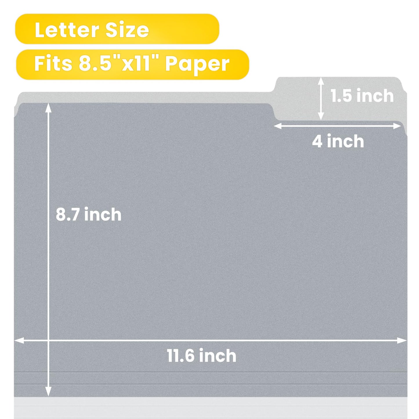 SUNEE File Folders, 30 Pack Manilla Folders 8.5 x 11