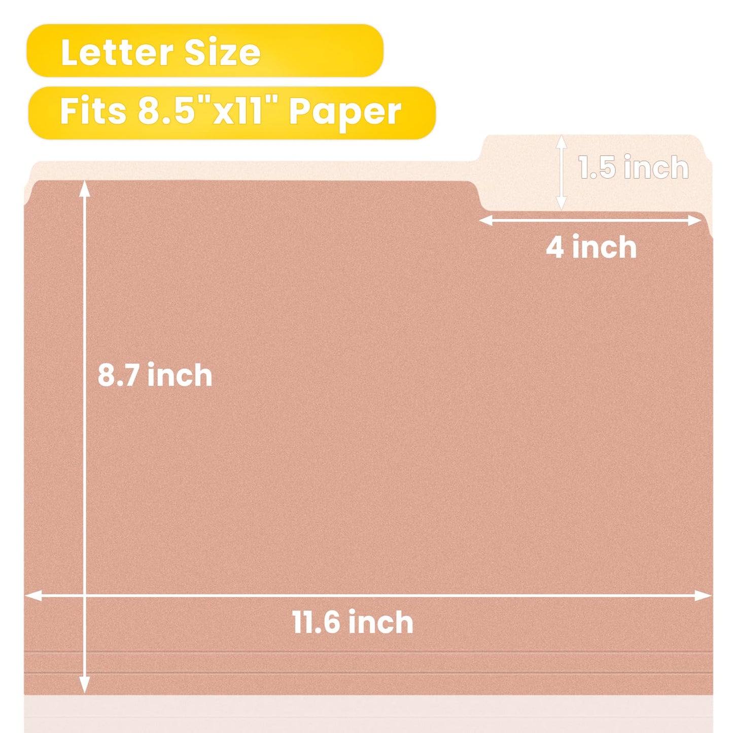 SUNEE File Folders, 30 Pack Manilla Folders 8.5 x 11
