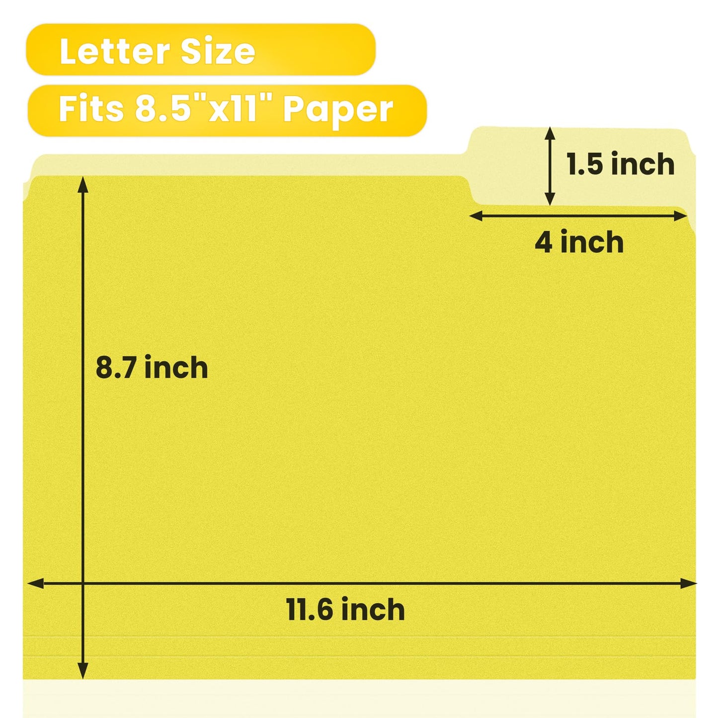 SUNEE File Folders, 30 Pack Manilla Folders 8.5 x 11