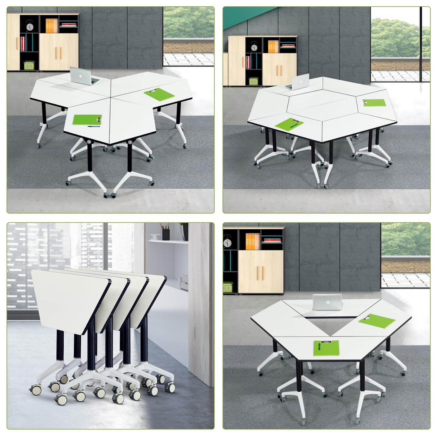4 Pack Folding Conference Table Conference Room Table Meeting Table
