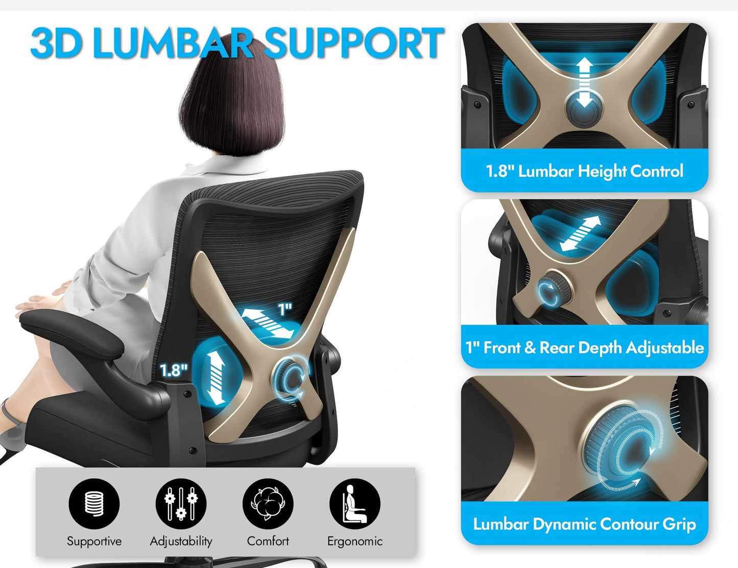 X-Shaped Ergonomic Office Chair