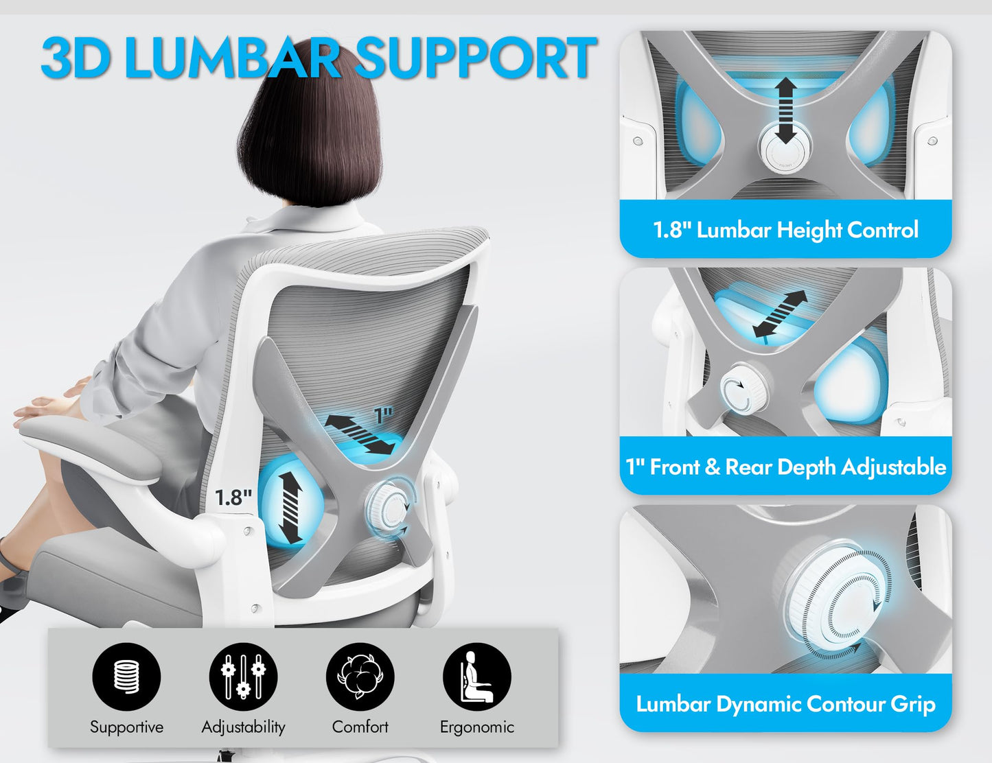 X-Shaped Ergonomic Office Chair