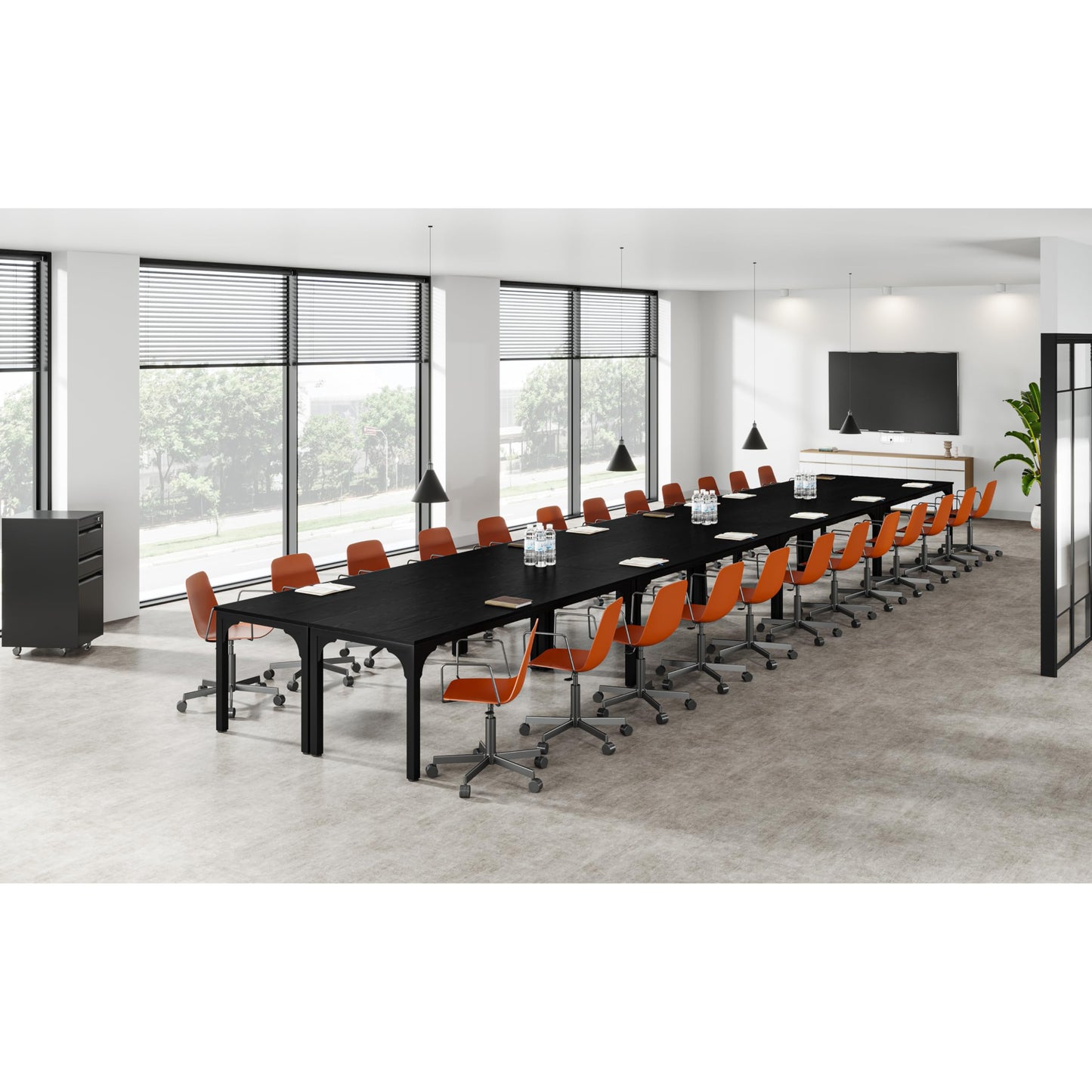 13FT Conference Table, Super Sturdy Large Rectangle Meeting Seminar Table