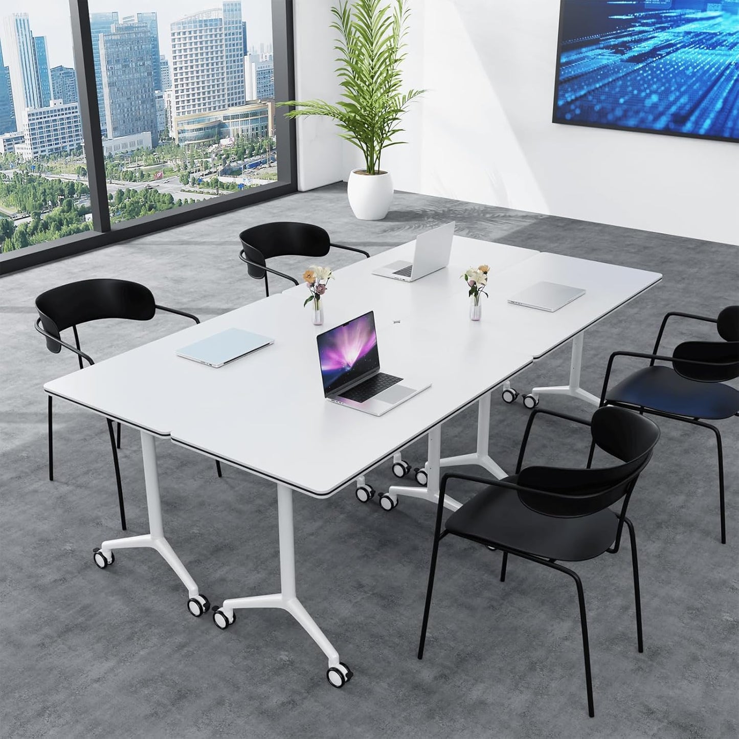 Conference Tables,Folding Conference Table Flip Top Mobile Training Tables