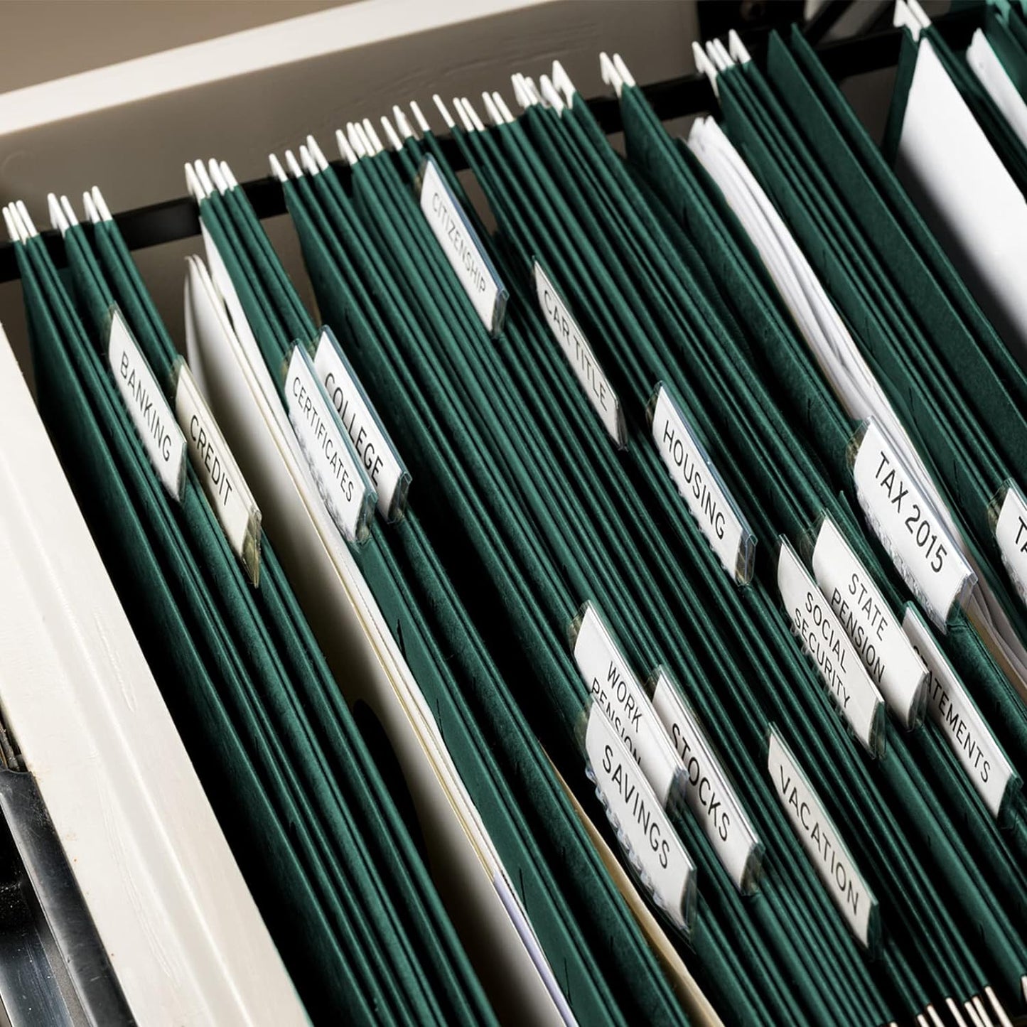 HERKKA Extra Capacity Hanging File Folders, 30 Pack