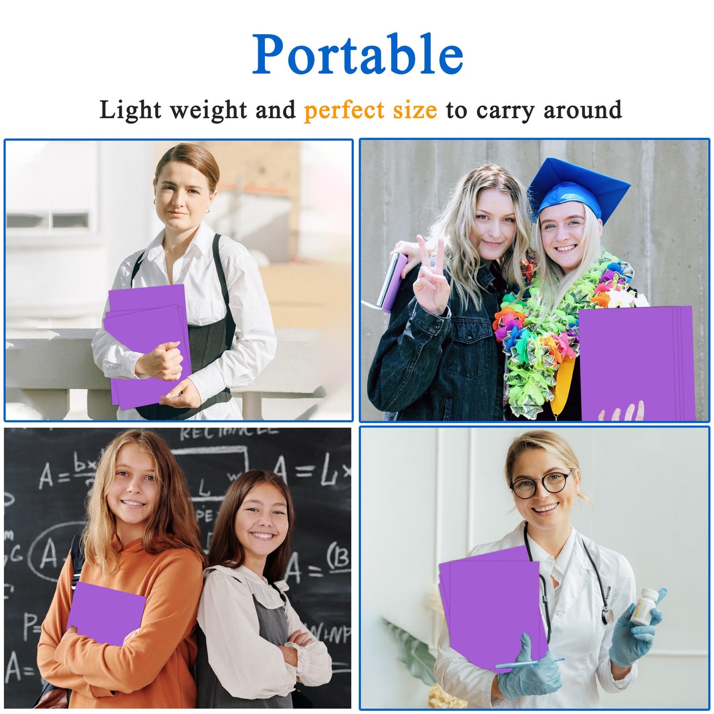 Zzrywuty 50 Packs Two Pocket File Folders with Business Card Slot