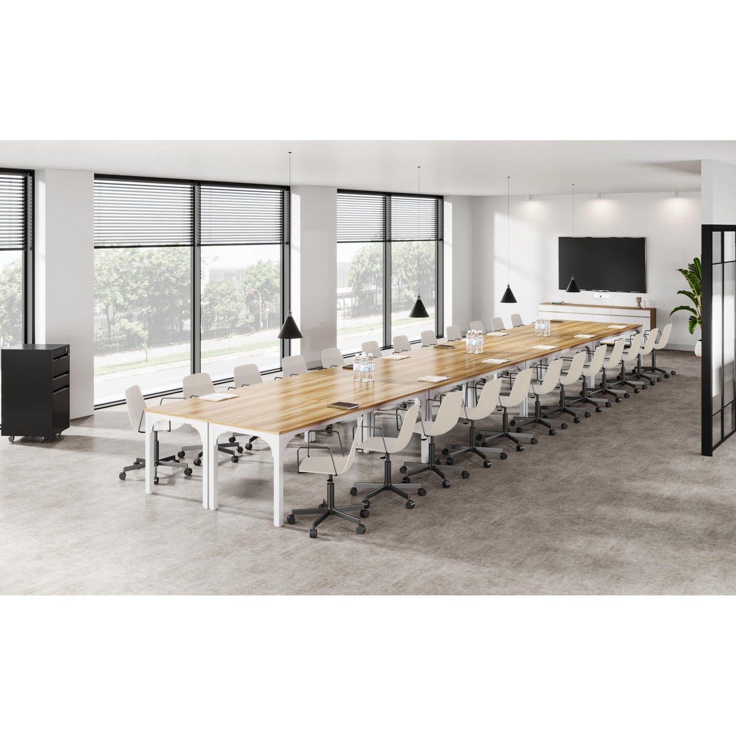 13FT Conference Table, Super Sturdy Large Rectangle Meeting Seminar Table