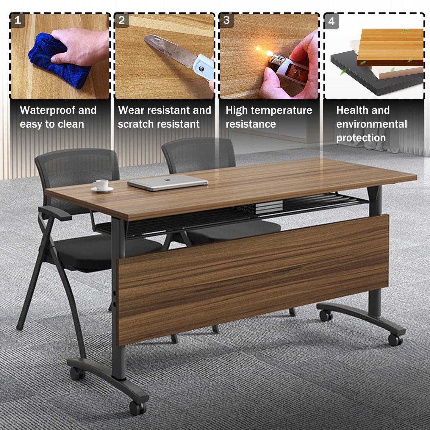 Folding Conference Table,Foldable Office Conference Room Tables