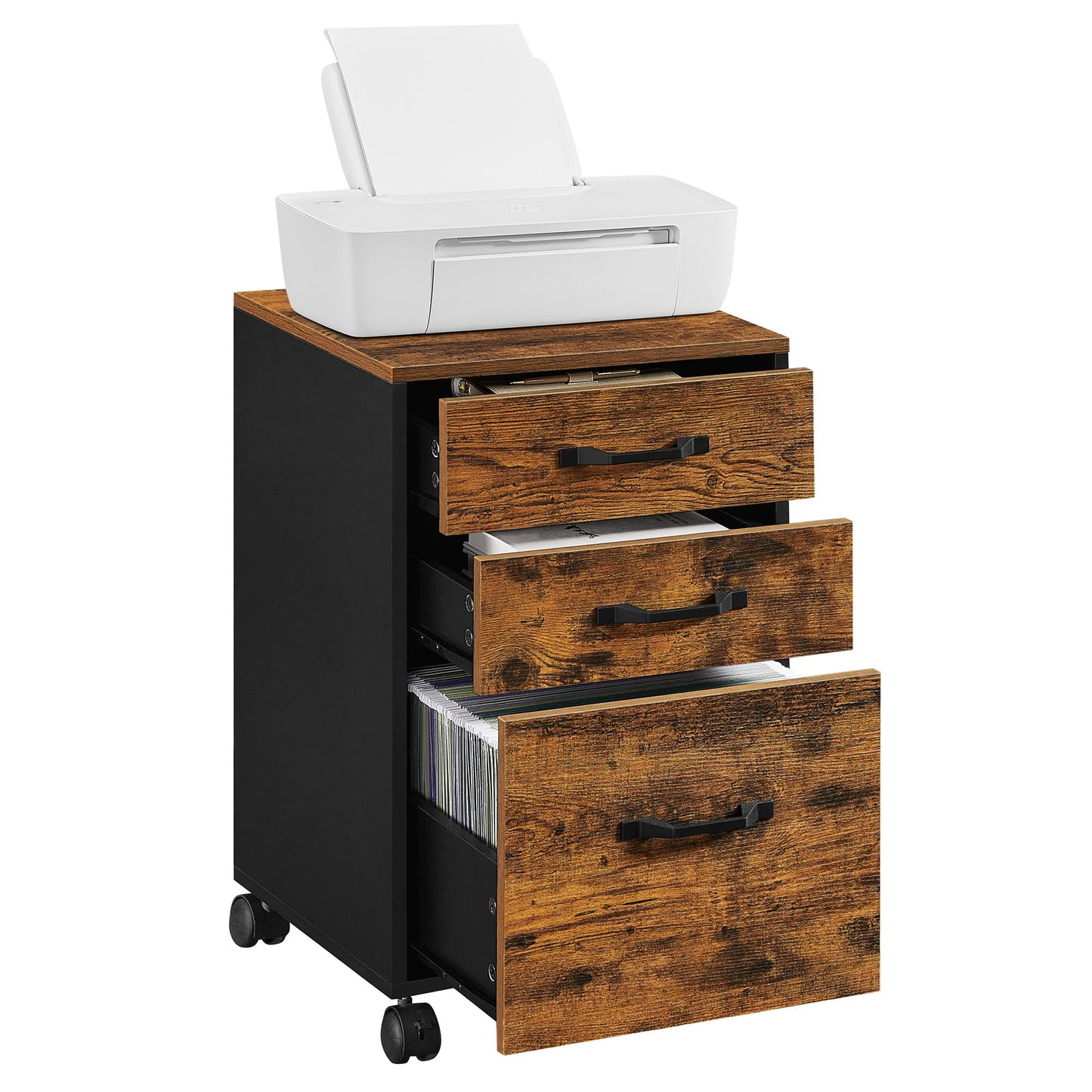 VASAGLE File Cabinet, 3 Drawers Filing Cabinet for Home Office