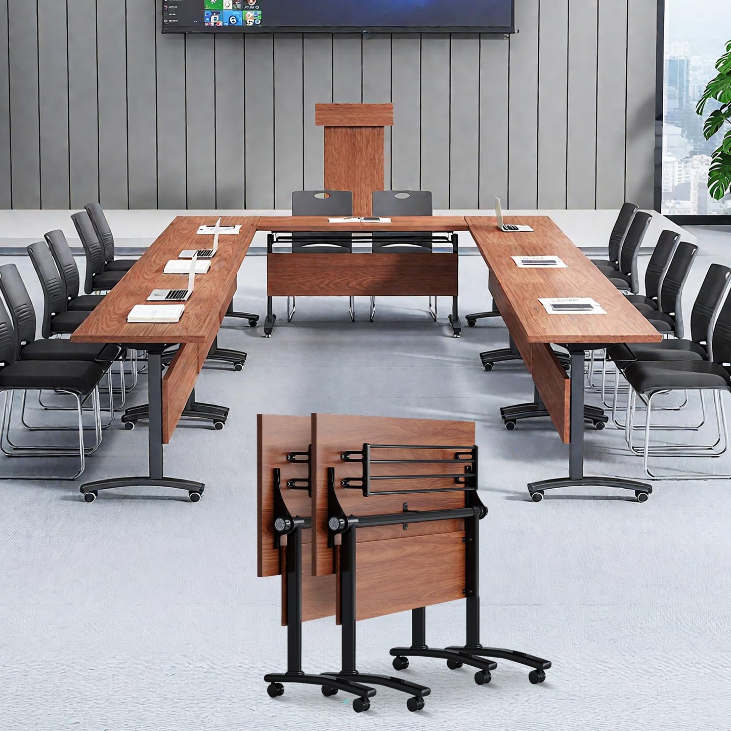 Folding Conference Table, 2-10 People Conference Room Tables