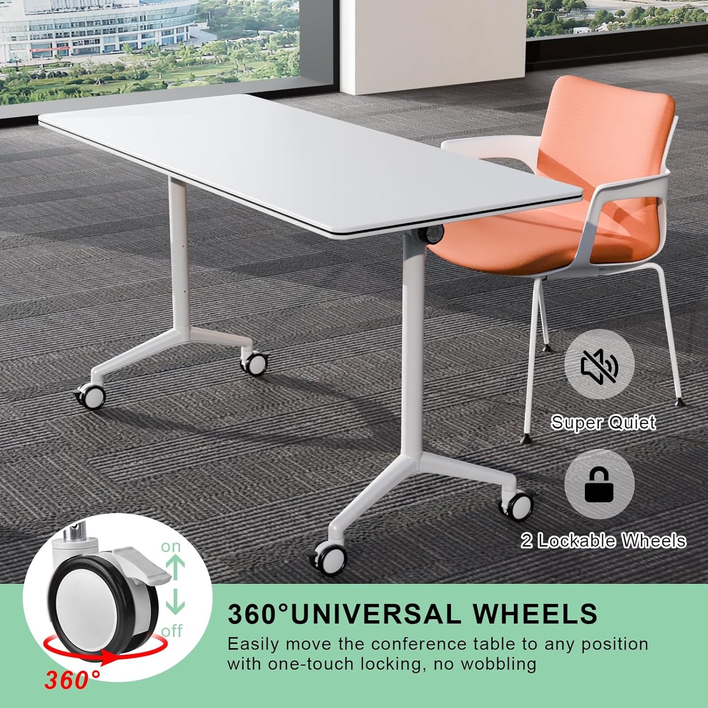 Conference Tables,Folding Conference Table Flip Top Mobile Training Tables