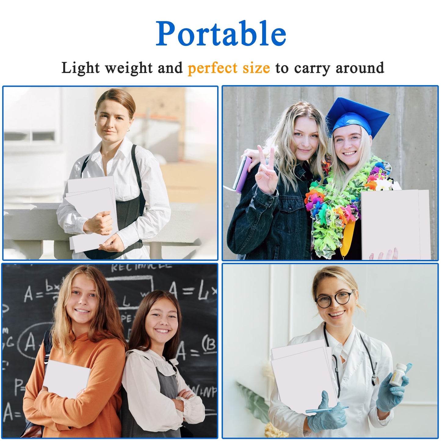 Zzrywuty 50 Packs Two Pocket File Folders with Business Card Slot