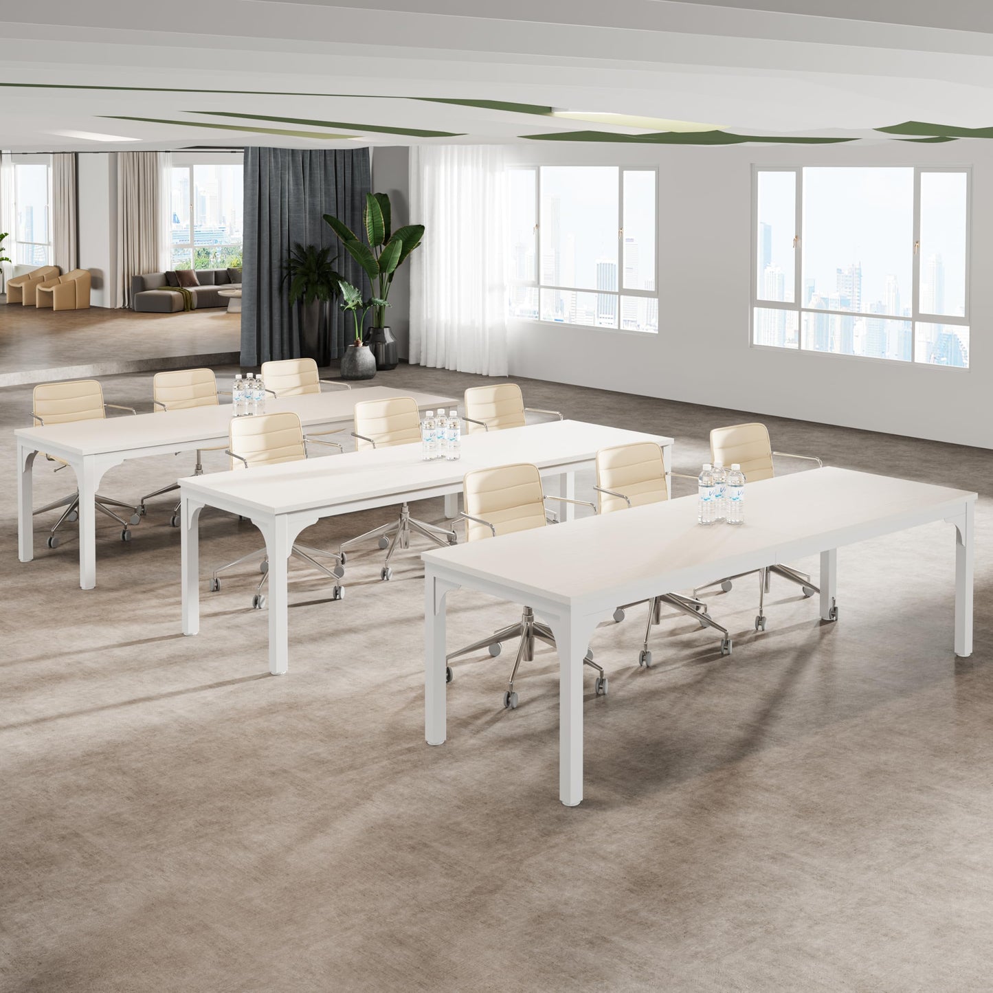 13FT Conference Table, Super Sturdy Large Rectangle Meeting Seminar Table