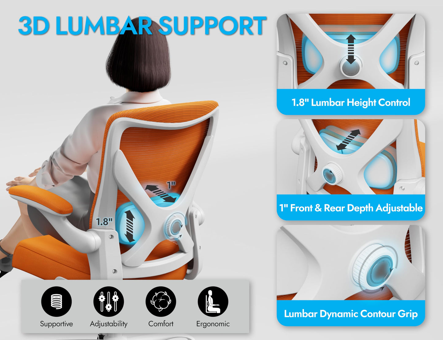 X-Shaped Ergonomic Office Chair