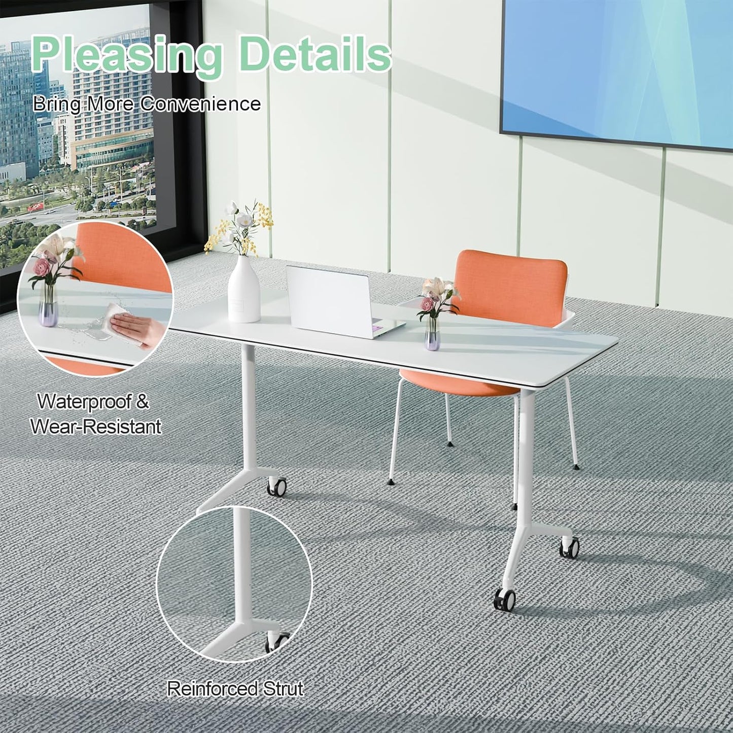 Conference Tables,Folding Conference Table Flip Top Mobile Training Tables