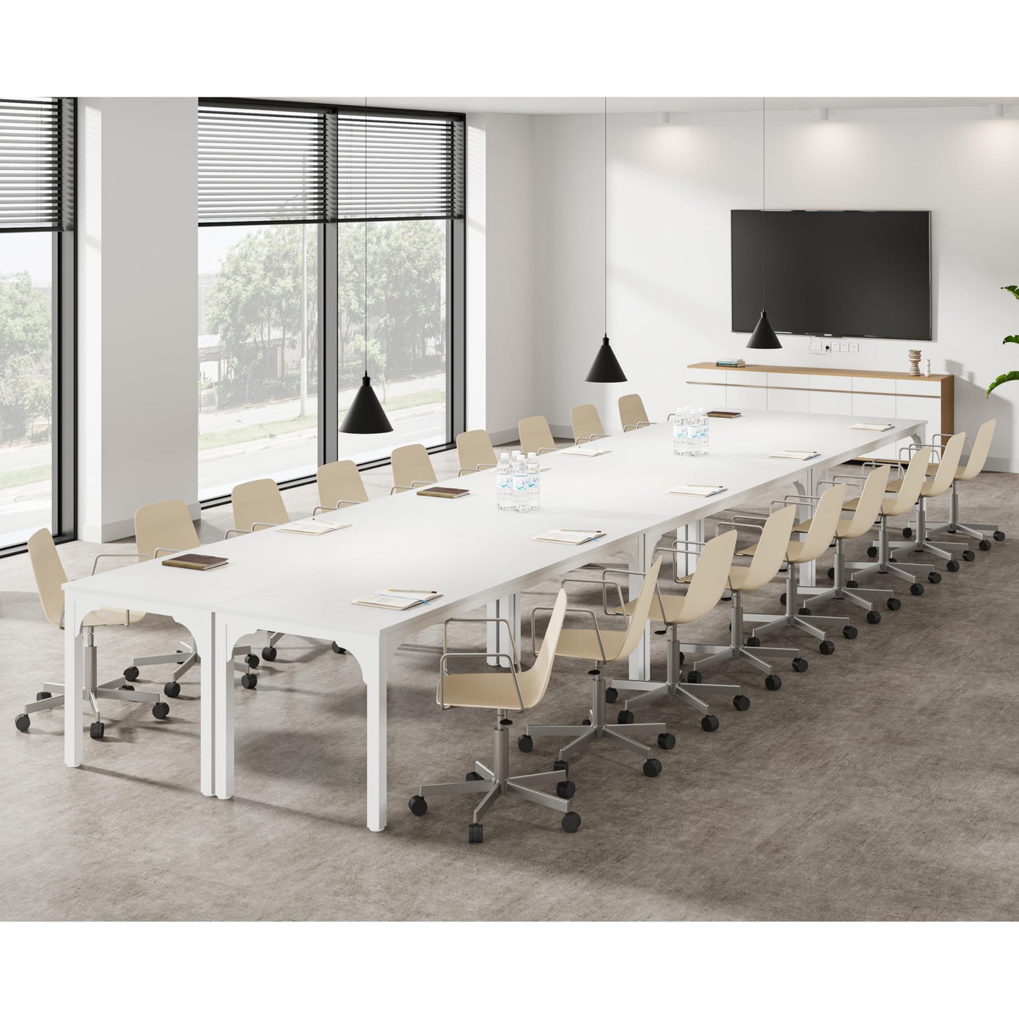13FT Conference Table, Super Sturdy Large Rectangle Meeting Seminar Table