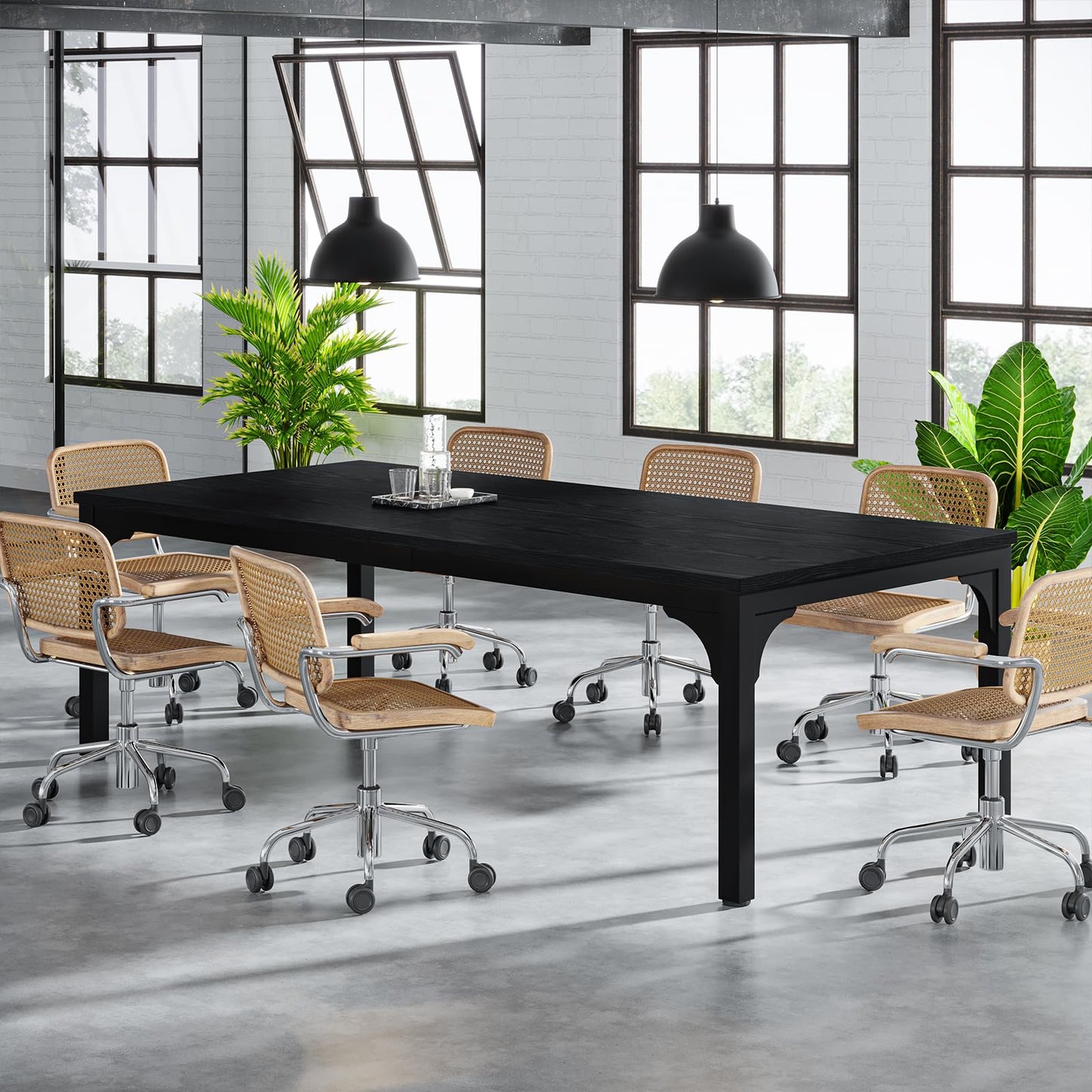13FT Conference Table, Super Sturdy Large Rectangle Meeting Seminar Table