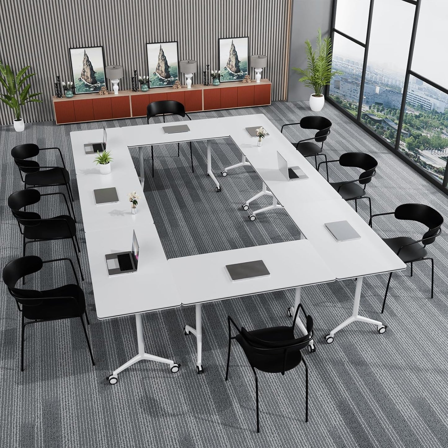 Conference Tables,Folding Conference Table Flip Top Mobile Training Tables