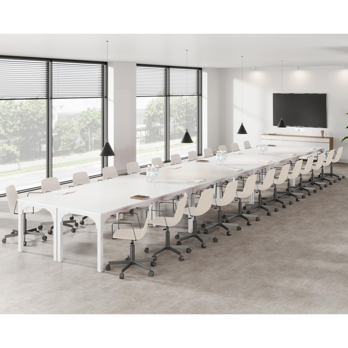 13FT Conference Table, Super Sturdy Large Rectangle Meeting Seminar Table