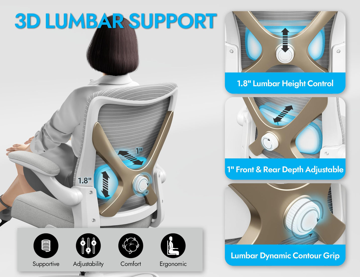 X-Shaped Ergonomic Office Chair