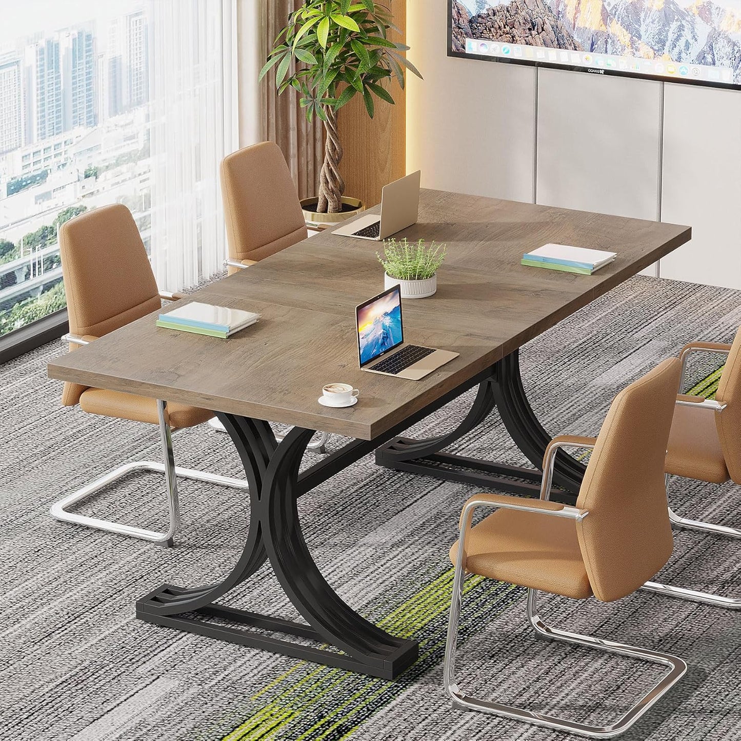Tribesigns 5FT Small Conference Table for 4 to 6, Modern Meeting Table