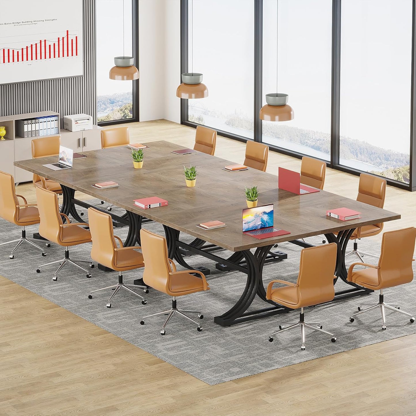 Tribesigns 10.5FT Conference Table, Modern Meeting Table