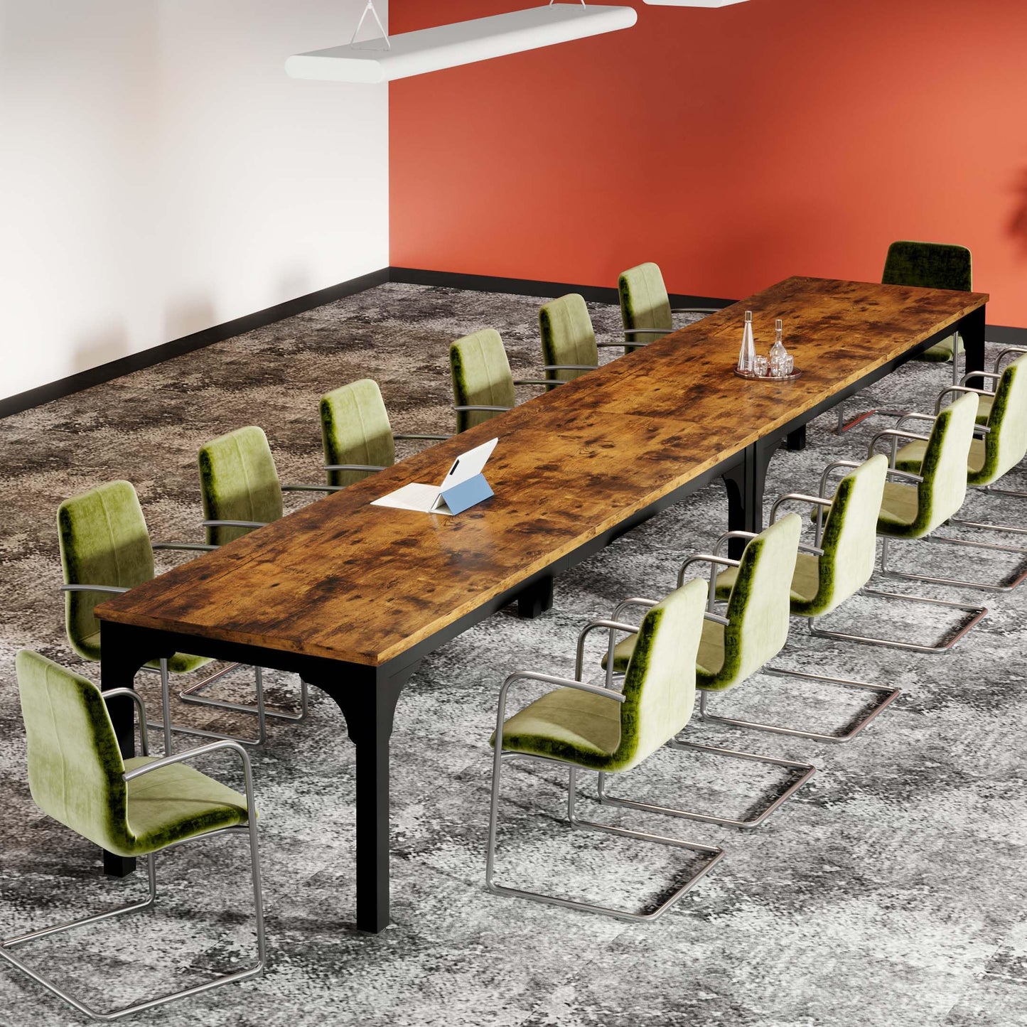 13FT Conference Table, Super Sturdy Large Rectangle Meeting Seminar Table